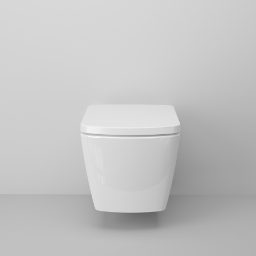 Унитаз подвесной Ambassador Kingston 143K19003RS белый с сиденьем микролифт каскадный смыв - фото 3